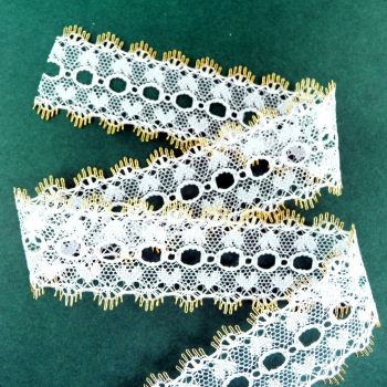 D635G Gold Knitting In Lace