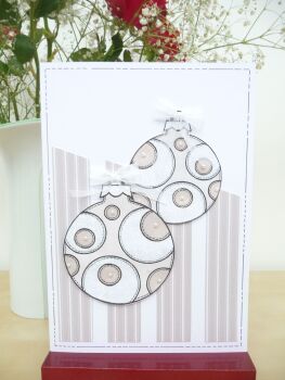 Handmade Card - Baubles