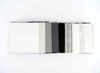 Jelly Strips  Black to White Quilting Fabric - J10-1009