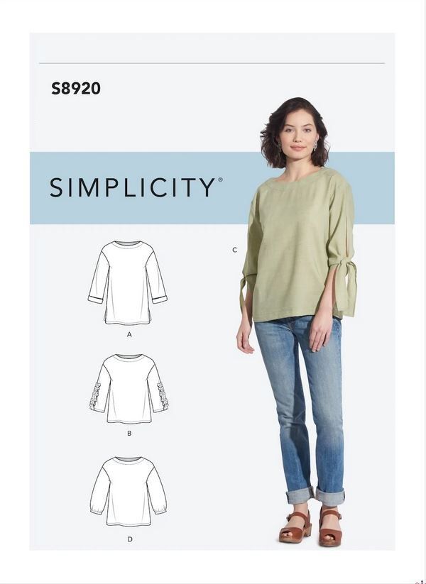Simplicity 8920H5 Tops Sewing Pattern
