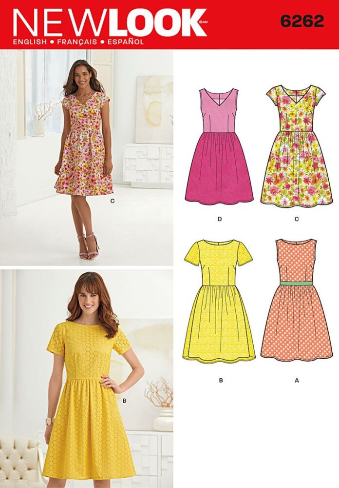 New Look Ladies Dresses Sewing Pattern Size 10 - 22