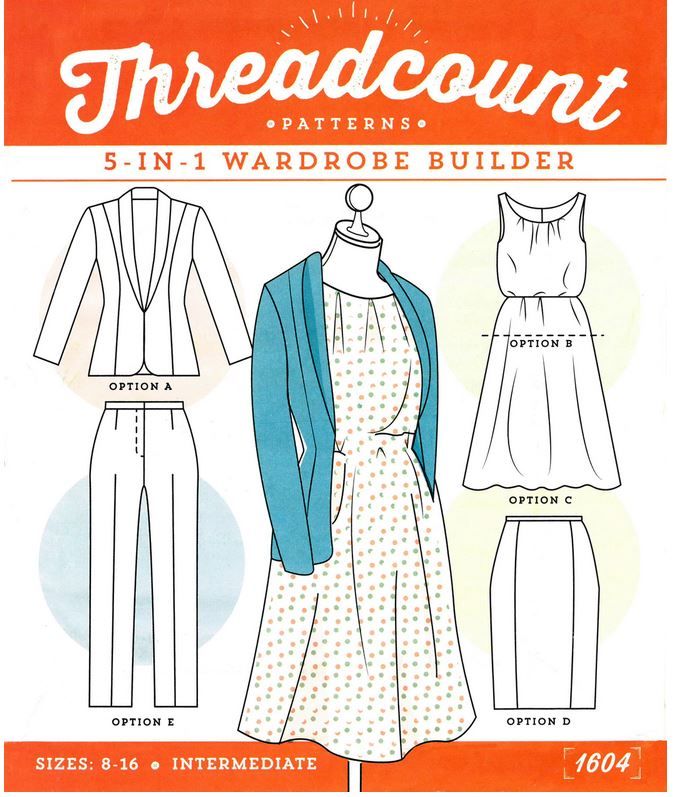 Threadcount 5-In-1 Wardrobe Builder Sewing Pattern Size 8-16
