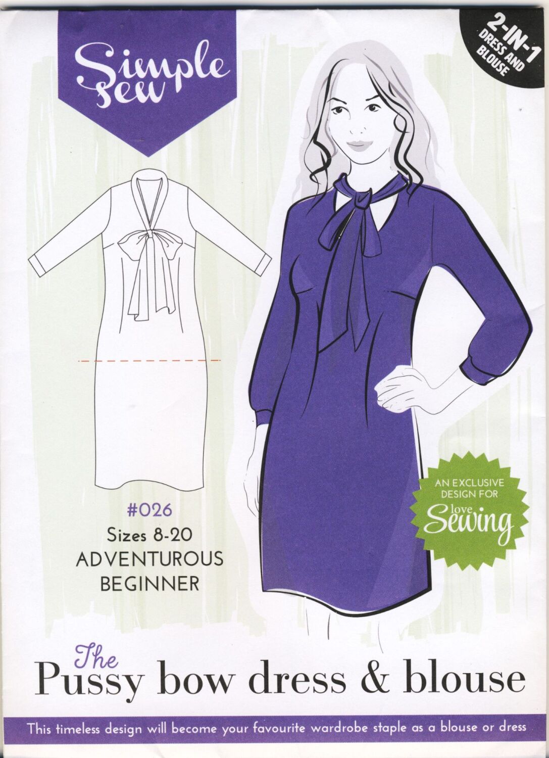 Simple Sew The Pussy Bow Dress Sewing Pattern