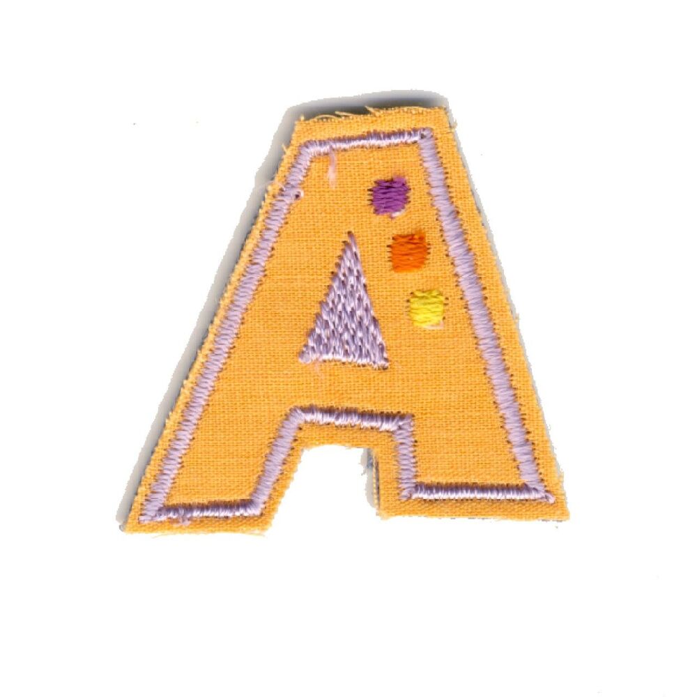 LET-A Iron On Letter A Embroidered Motif