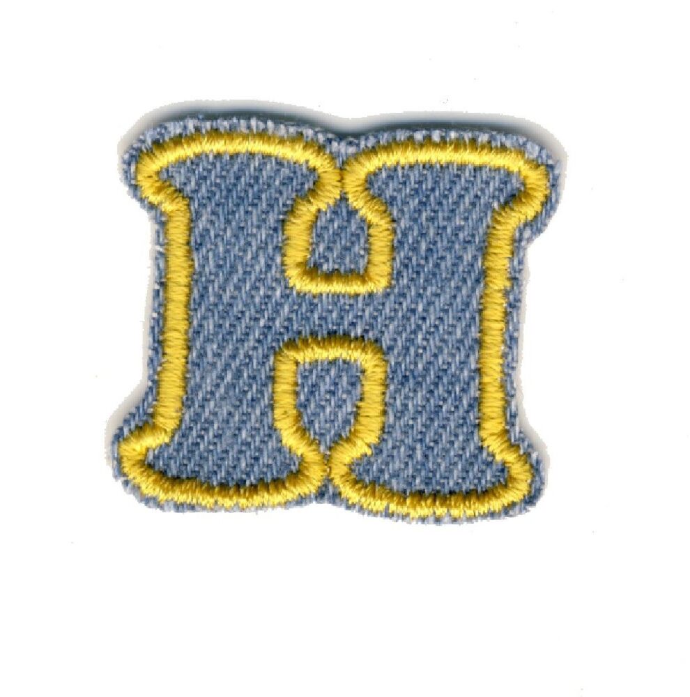 LET-H Iron On Letter H Embroidered Motif