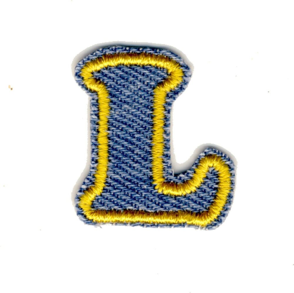LET-L Iron On Letter L Embroidered Motif