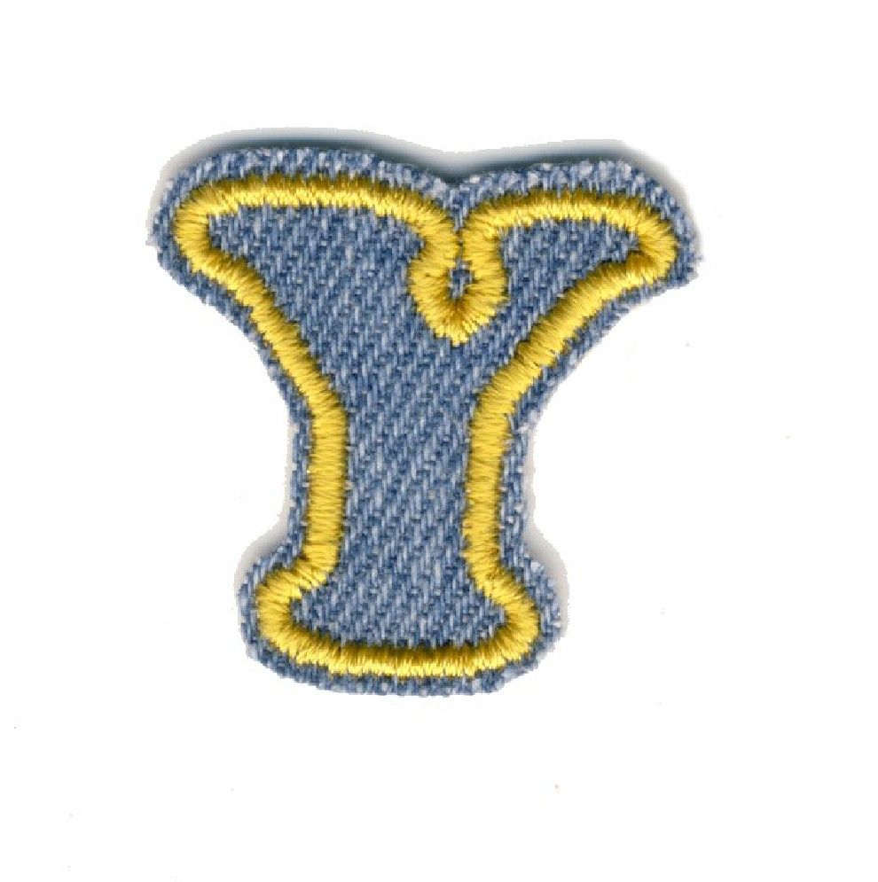 LET-Y   Iron On Letter Y Embroidered Motif