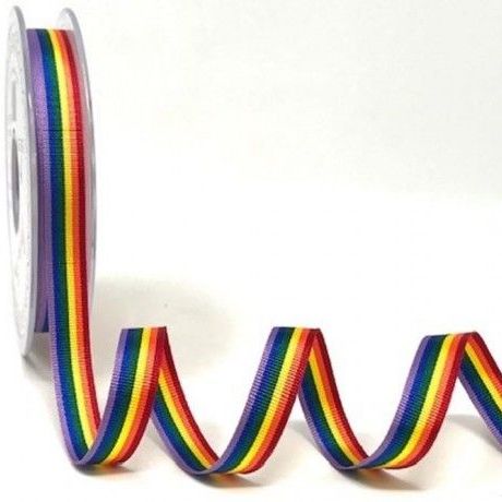 Rainbow Ribbon | Gay Pride Rainbow Ribbon | 10mm | RCO5