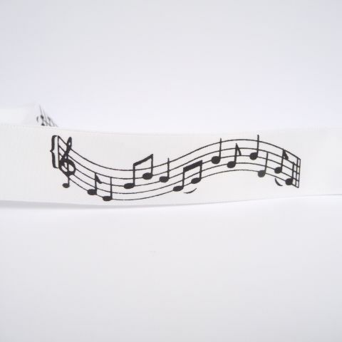 Music Printed Satin Ribbon | 20mm | PMR05