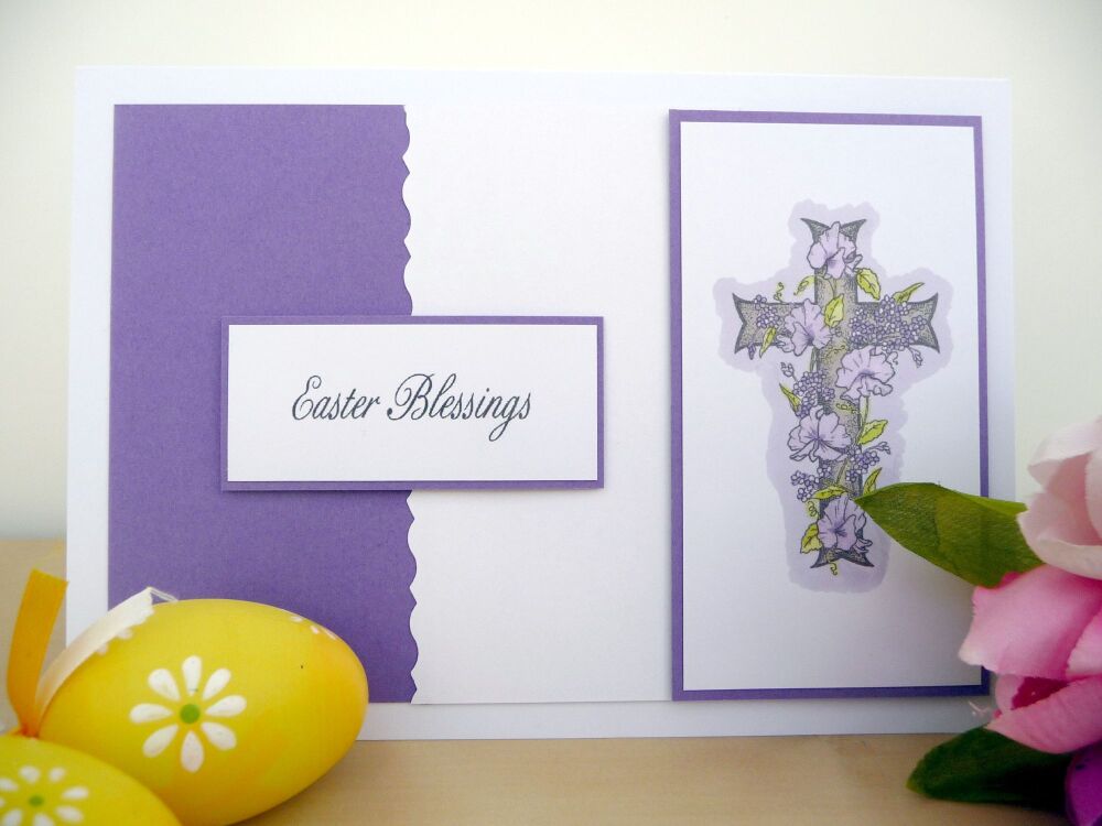 Religious Easter Card _ E6_ Hand Crafted One of A Kind Cards