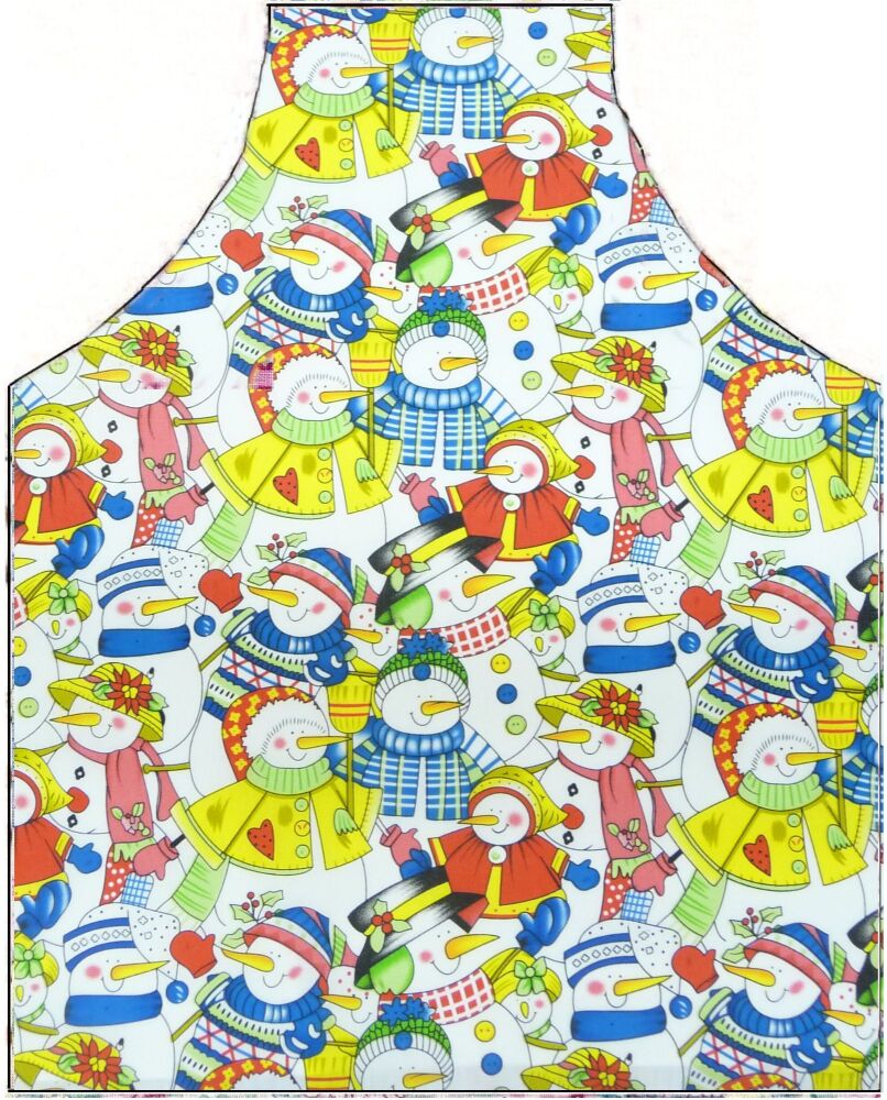 Christmas Apron Ready To Sew Beginners Sewing Kit |  Adult One Size Pre-Cut Fabric & Pocket