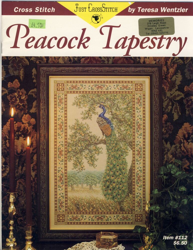 Peacock Tapestry Cross Stitch Chart | Teresa Wentzler 112