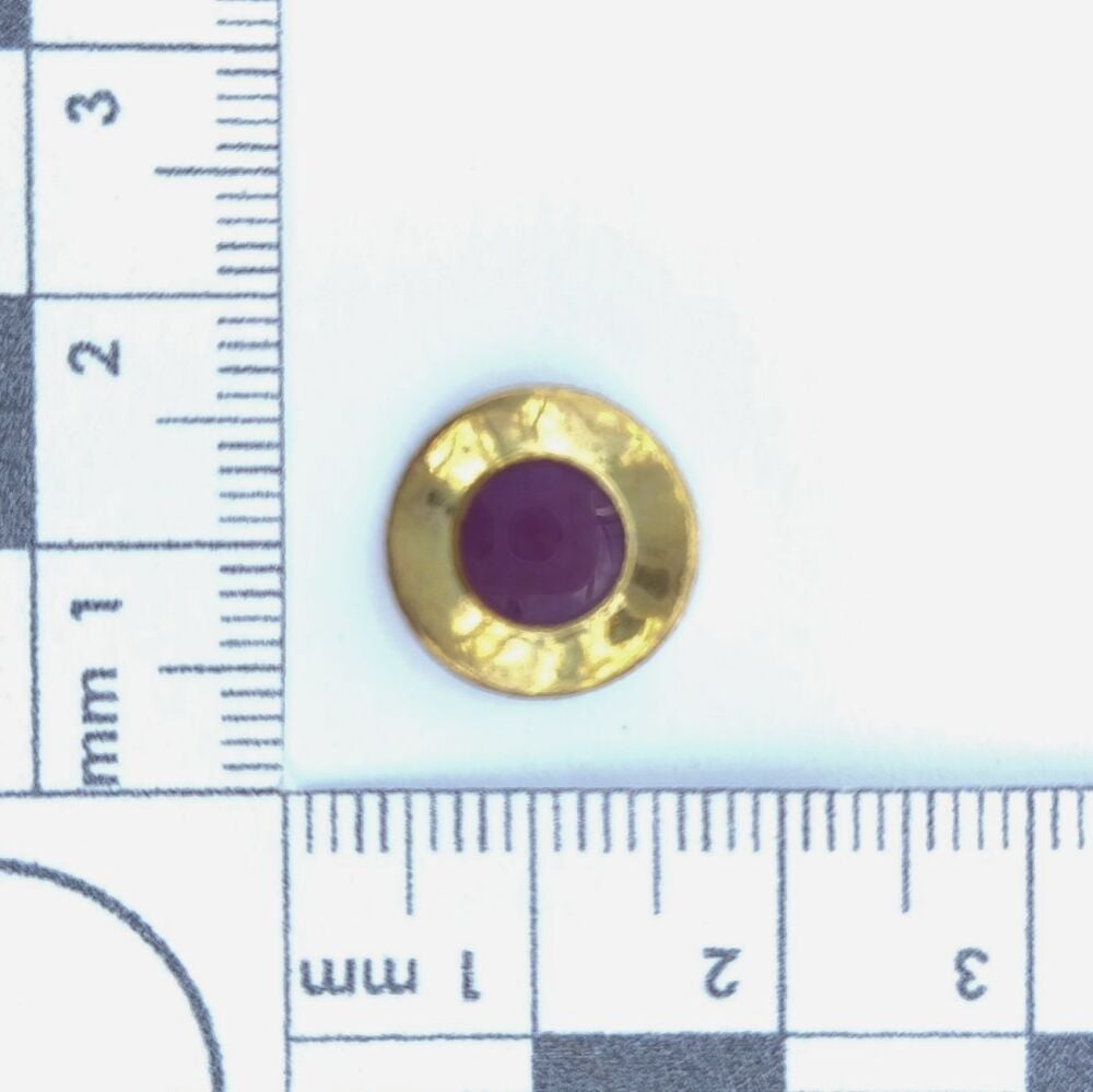 Gold and Wine Red Dress Buttons 12mm x 5_Buttons_ 230674-R-12.  FREE DELIVERY