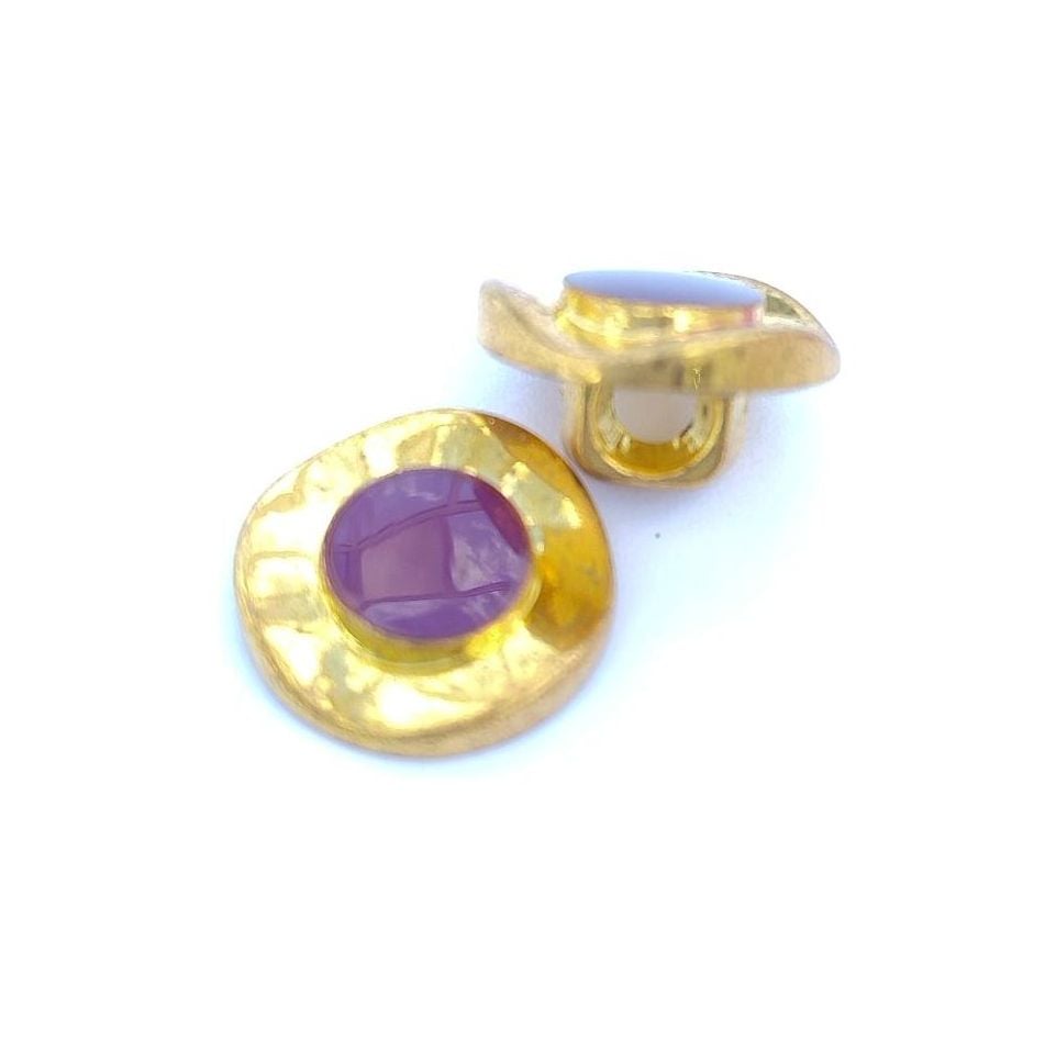 Gold and Wine Red Dress Buttons 12mm x 5_Buttons_ 230674-R-12.  FREE DELIVERY