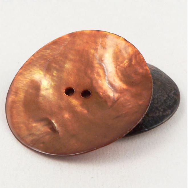 Copper Sea Shell Buttons 18mm x 5 - Handmade Buttons - X470-M114-28L_FREE DELIVERY