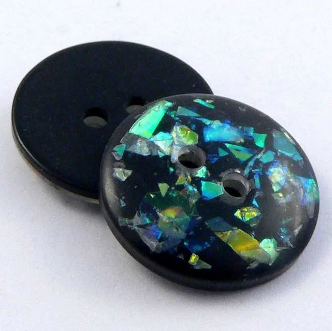 CP19-M-20L Black Opal 13mm Buttons x 10