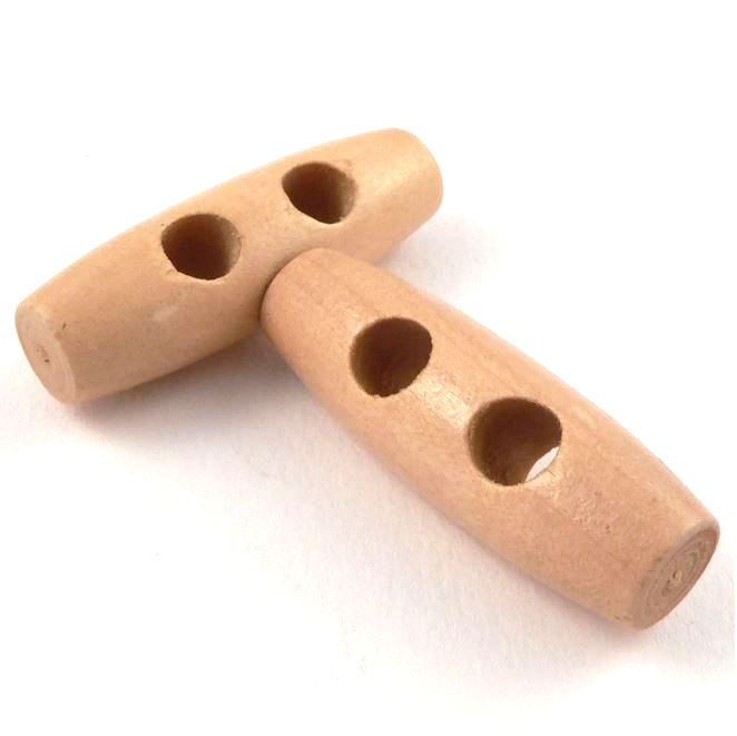 Wood Toggle 35mm Buttons x 5 Toggles_CW11-35mm_FREE DELIVERY