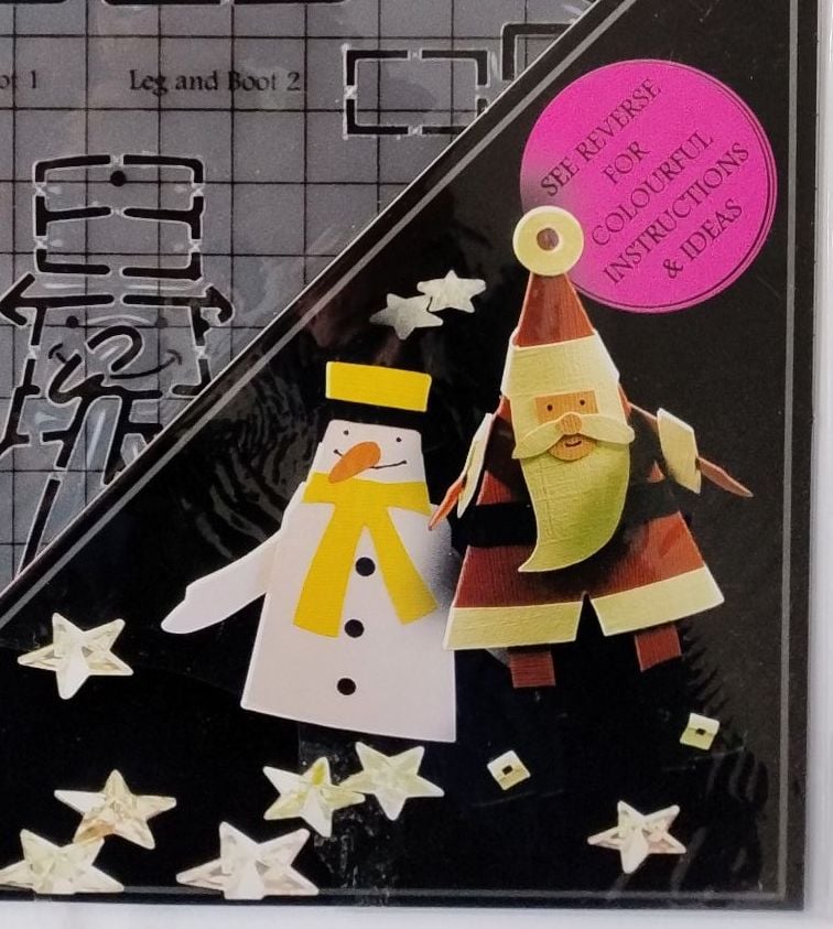 Childrens Card Craft - Hanging 3-D Santa & Snowmen Template - Dovecraft Designer Templates DCTM09 by Cathy Shuttleworth