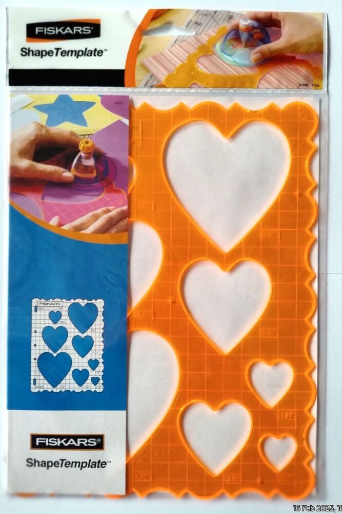 Childrens Card Craft - A4 Mulisized Hearts Shape Template - FREE CARD - Fiskars 4855