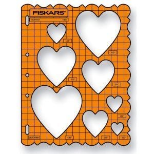 Childrens Card Craft - A4 Mulisized Hearts Shape Template - FREE CARD - Fiskars 4855