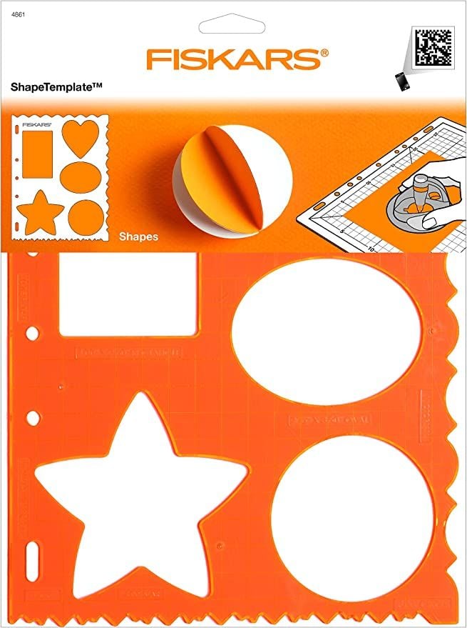 Card Craft - 5 Shapes Template - Heart, Oval, Round, Rectangle and Star Shapes - FREE CARD - Fiskars 4861