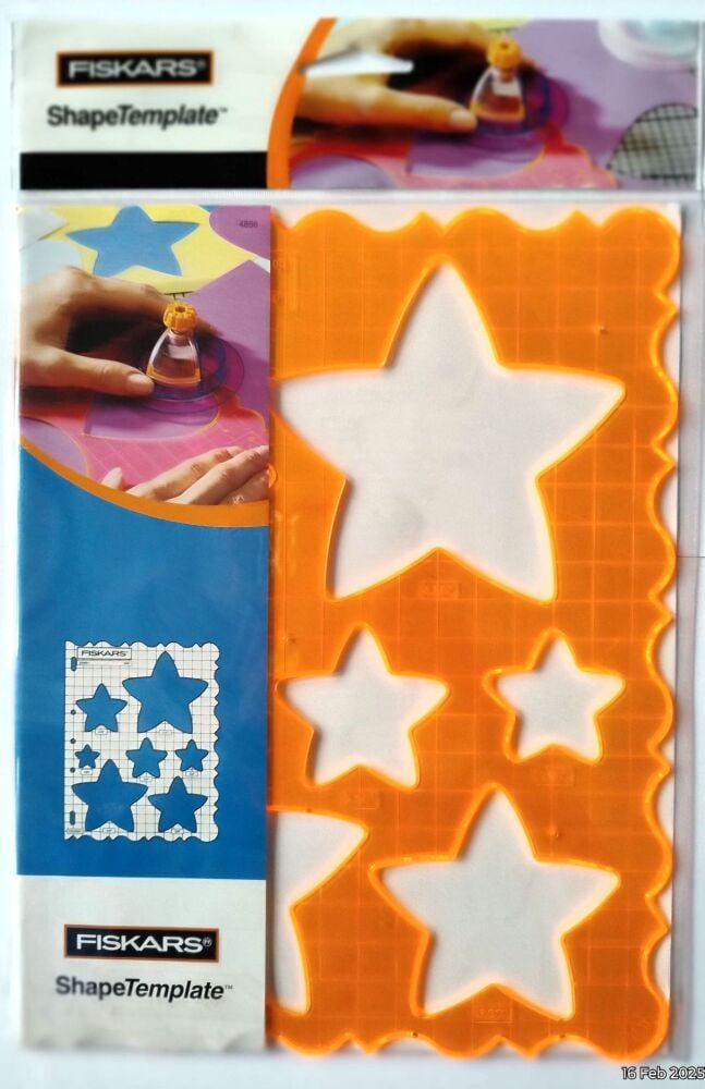 Card Craft - 7 Size Star Shapes Template - FREE CARD - Fiskars 4856