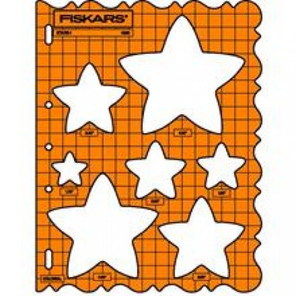 Card Craft - 7 Size Star Shapes Template - FREE CARD - Fiskars 4856