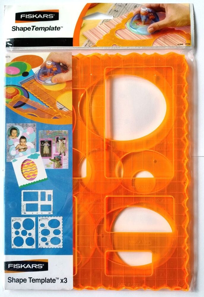 Card Craft - Multisized Rectangles, Circles and Ovals Set - Shapes Template - FREE CARD - Fiskars 4975