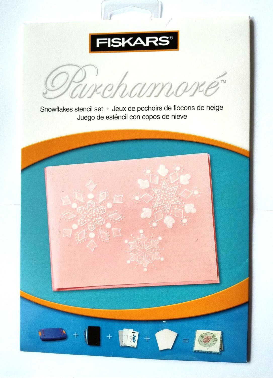 Card Craft - Intricate Snowflakes - Parchment Embossing Stencil - Parchamor