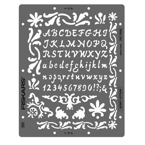 Card Craft - Lettering - Whimsical Stencil - Shapeboss - Fiskars 5622