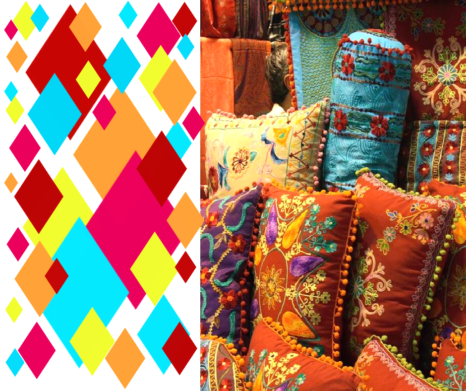 Exotic Fat Quarter Quilting Fabric Bundle With Matching Threads | Makower & Gutermann_FQBT17