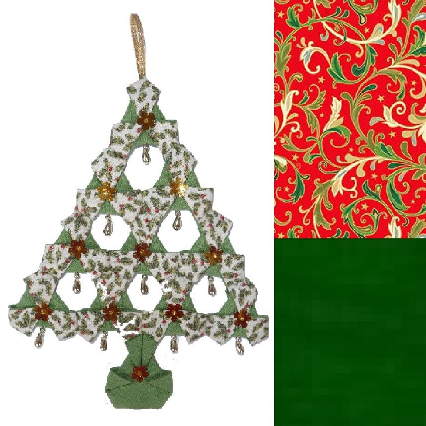 Fabric Christmas Tree Kit - Red & Green | Sewing Gift