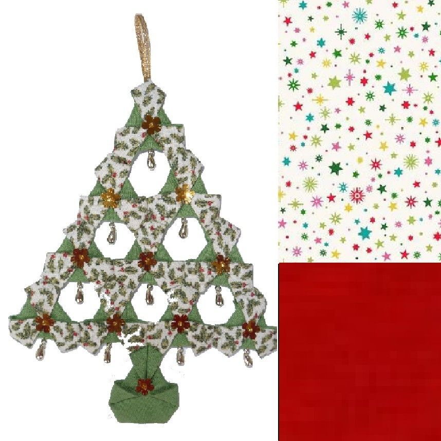 Fabric Christmas Tree Kit - Stars & Red | Sewing Gift