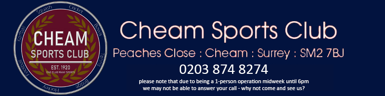 Cheam Sports Club, site logo.