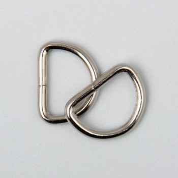 D-Ring 25mm (1") Silver  25 to a bag 