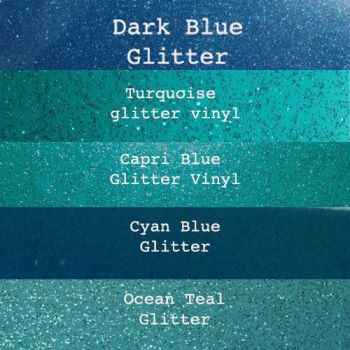 Blue Glitter Vinyl Fabric 