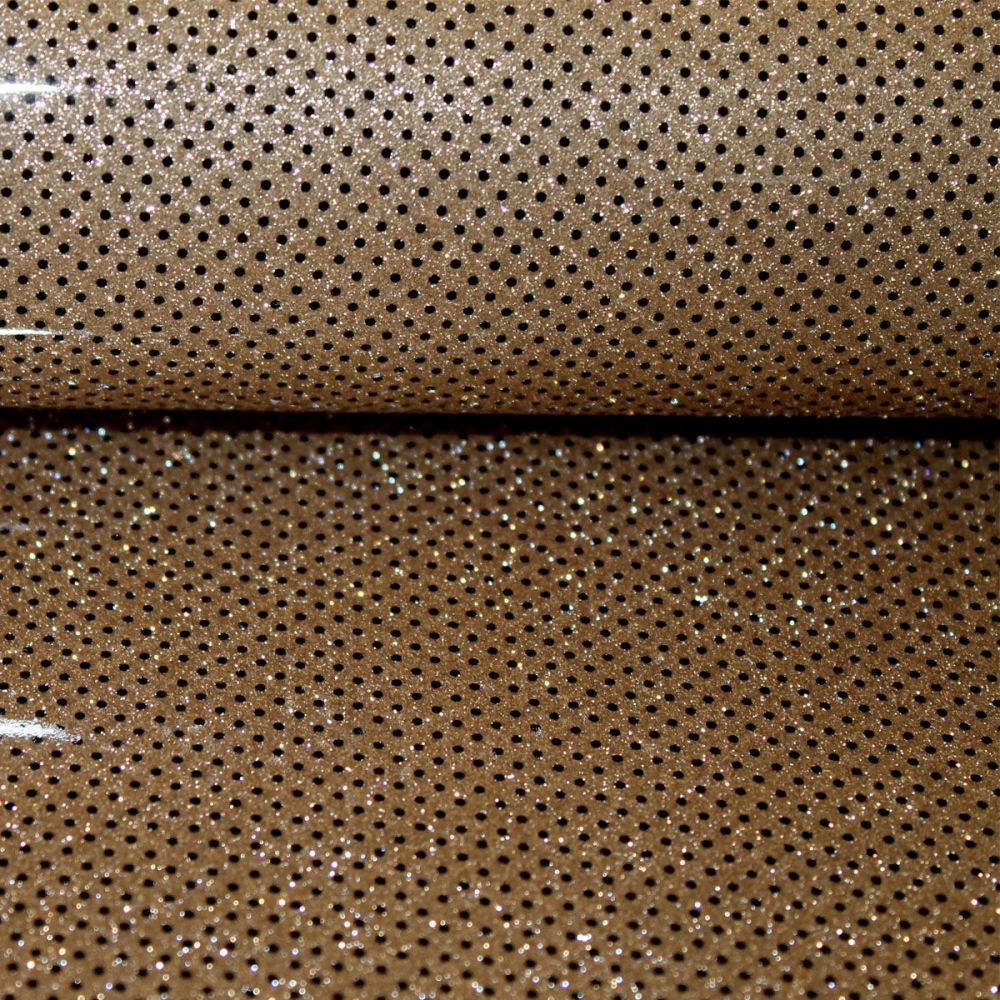 Light Gold Spot Glitter Vinyl