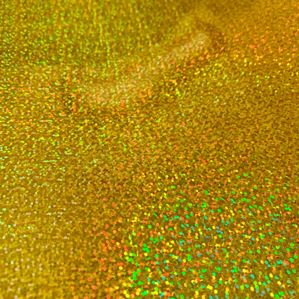 Gold Glitter Mirror Vinyl Fabric 