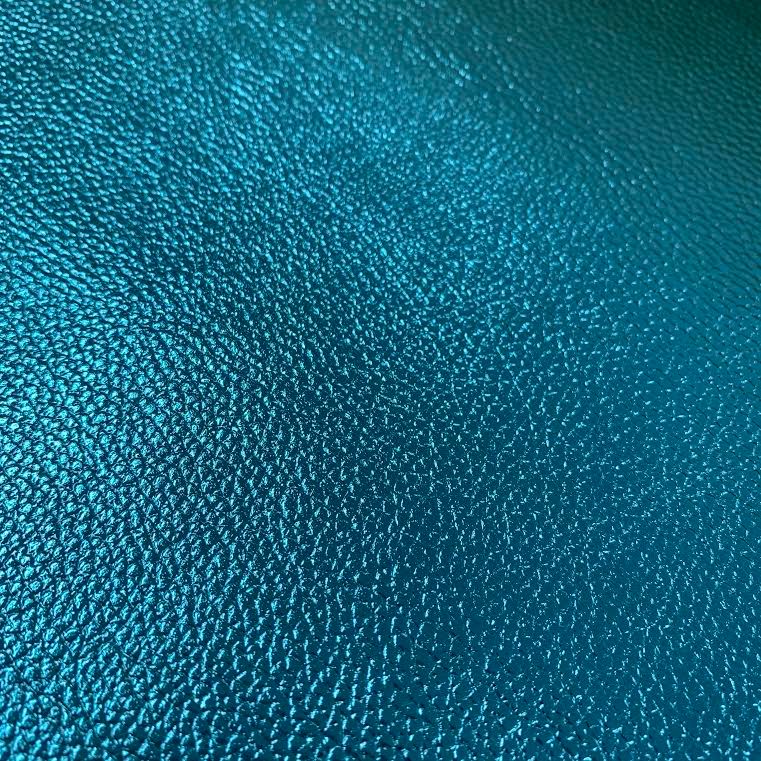 Turquoise Metallic Faux leather 