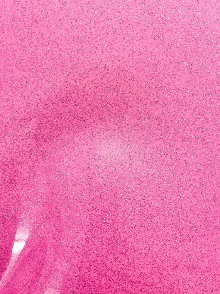 Pink Glitter vinyl Fabric