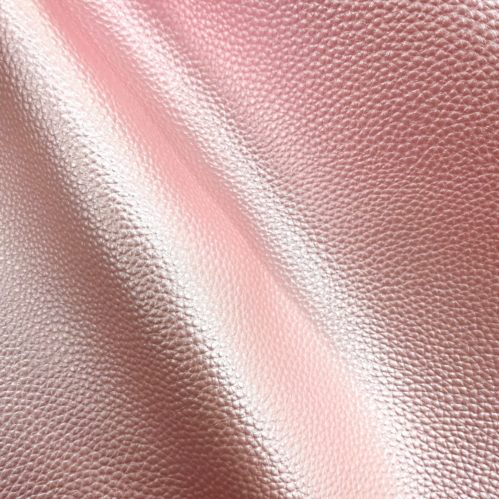 Pearly Pink Litchi Faux leather 