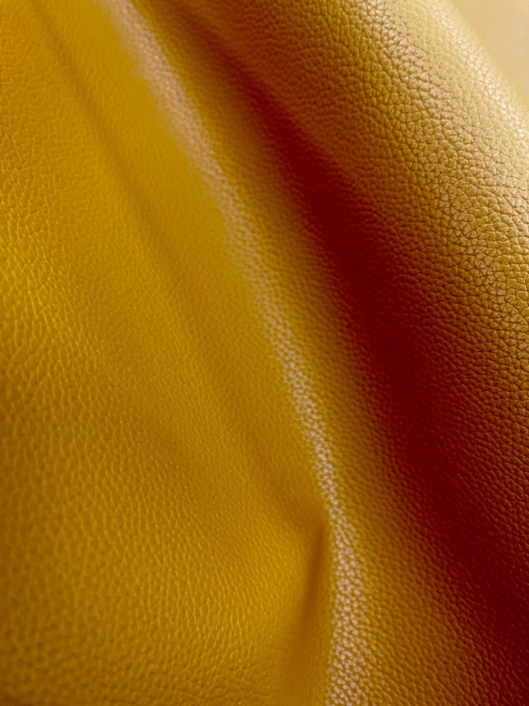 Mustard Litchi Faux Leather