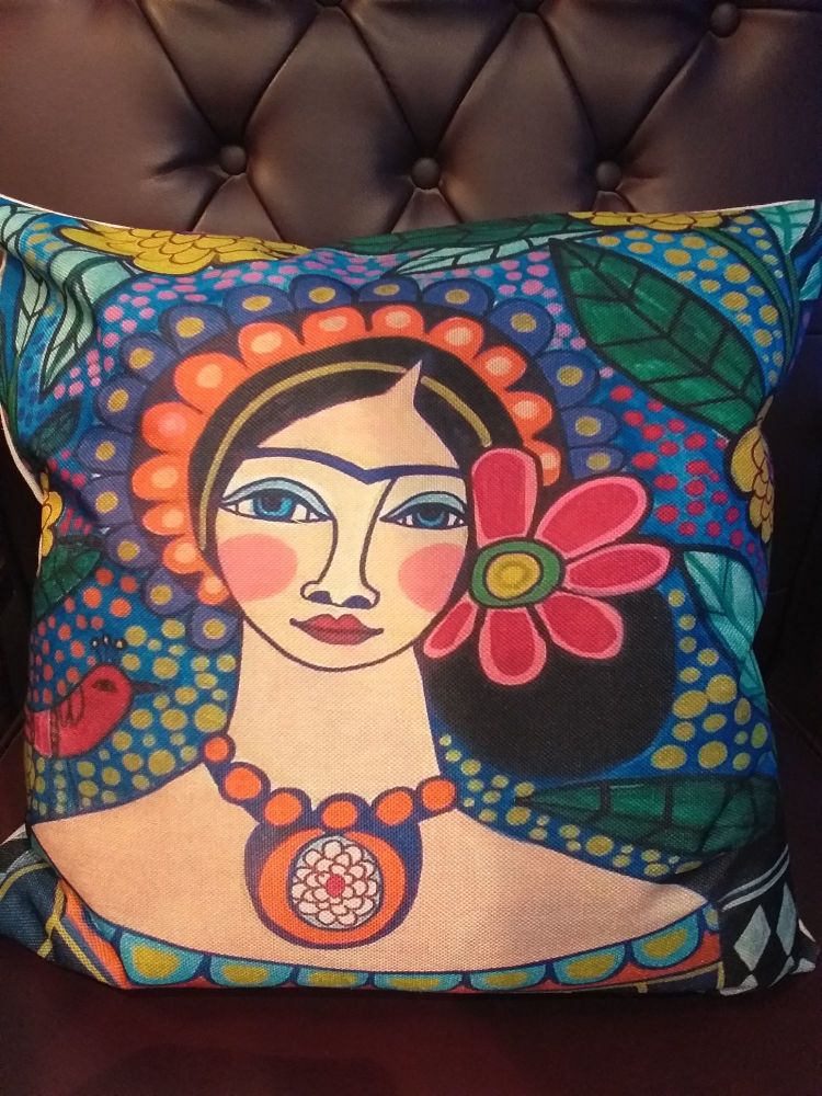 Printed Woven Cushion - Frida 5
