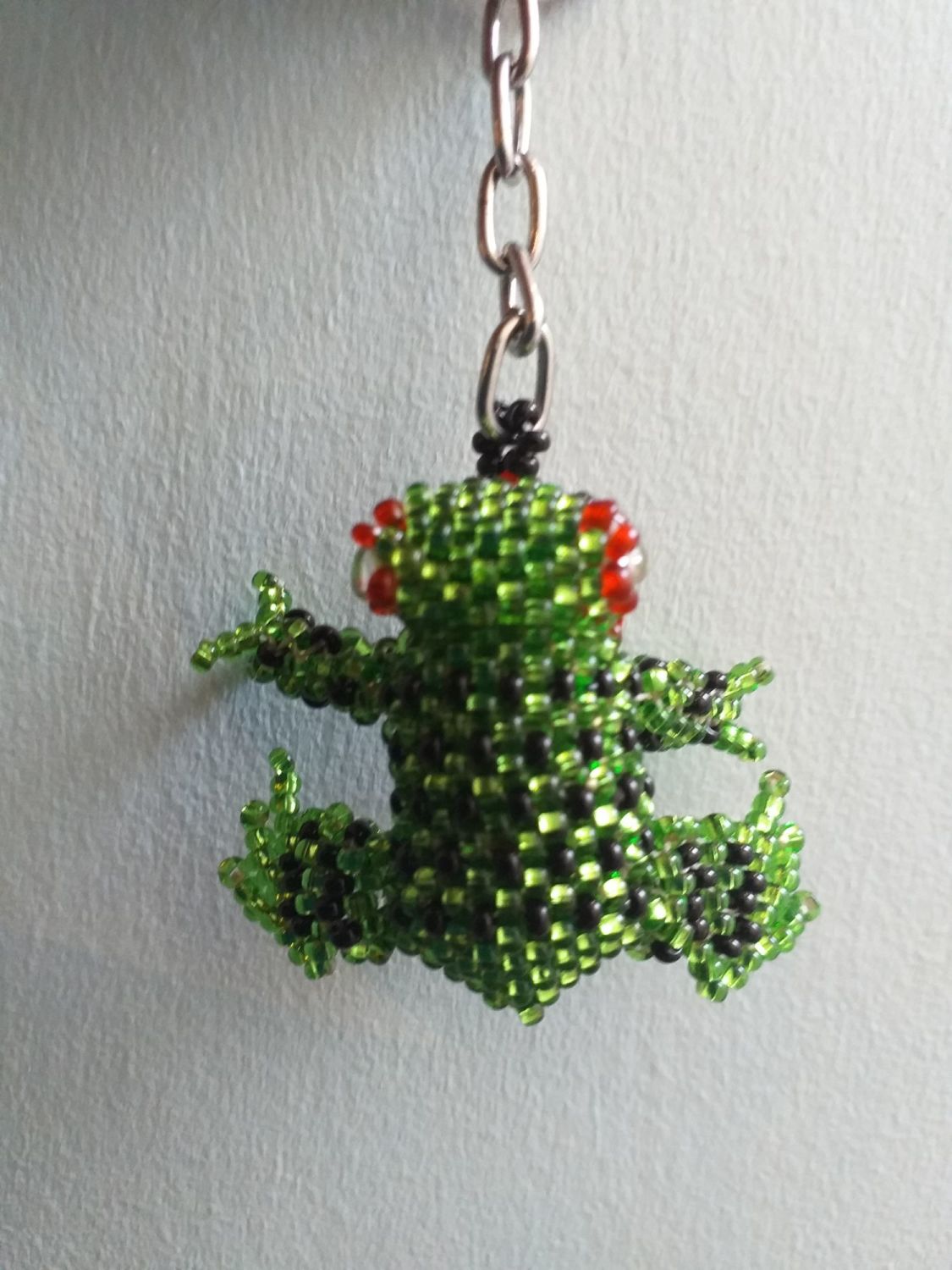 Beaded Keyring Frog