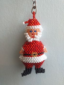 Beaded Keyring - Santa