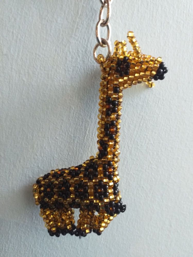 Beaded Keyring - Giraffe