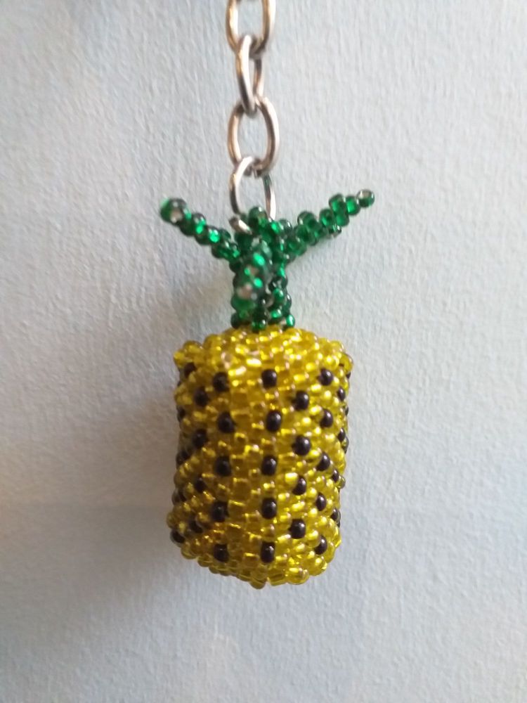 Beaded Keyring - Pineapple