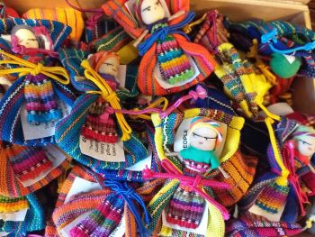 Worry Doll in Woven Bag