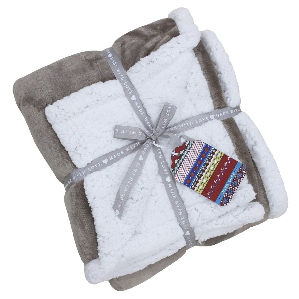 Lux Sherpa Supersoft Throw - Mocha