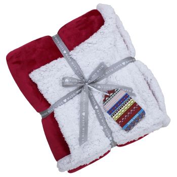 Lux Sherpa Supersoft Throw - Red